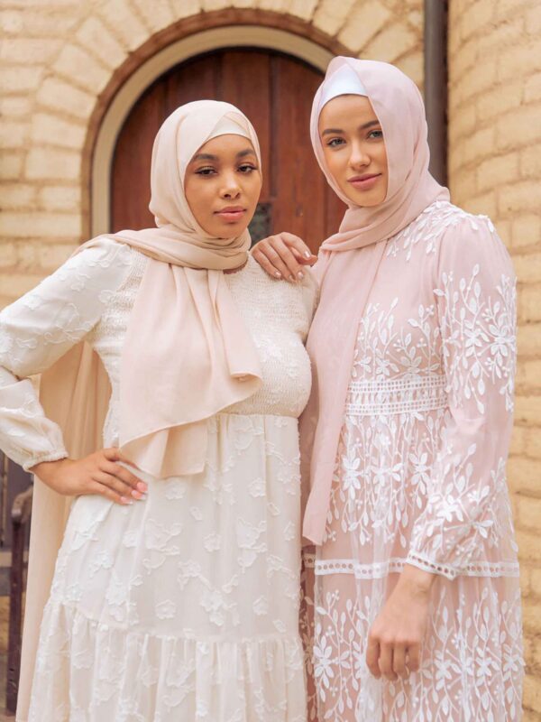 eva-maxi-dress-embossed-dots-niswa-fashion-3 copy Melanie Embossed Maxi Dress - Cream